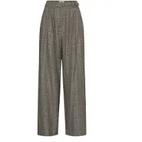 Ichi Calças com pregas 'IHLaito' bege / amarelo claro / vermelho escuro / preto