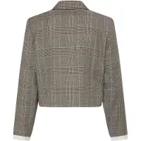 Ichi Blazer 'IHLaito' greige / vermelho escuro / preto / branco lã