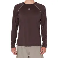 Circle - Vestuário trail corrida - Aerowool Men Long Sleeve T-Shirt Forest Bark para Homem - Tamanho M - Castanho