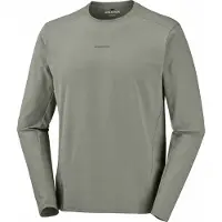 Salomon - Vestuário caminhada - Trackline LS Tee M Castor Gray para Homem - Tamanho XL - Cinzento