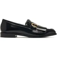 Furla para mulher. YM47FL1-T20000 Mocassins de Pele Lidia preto (38), Couro, Plano, Nenhum, Casual, Clássico