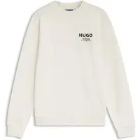 HUGO Sweatshirt 'Nespon' preto / branco