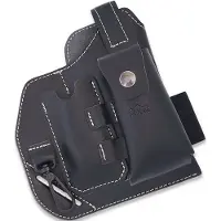 MKM Knives MKM EDC Belt Organizer Sheath MK BOLS-1BK Black Leather, coldre de cinto