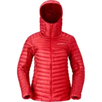 Norrøna - Marcas - Trollveggen Down800 Super Light Hood W Baked Apple para Mulher - Tamanho M - Vermelho