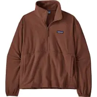 Patagonia - Marcas - W's Micro D 1/2 Zip Fleece P/O Berm Brown para Mulher - Tamanho M - Castanho
