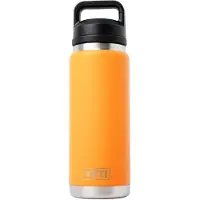 Yeti Rambler Bottle 26oz Chug Cap, King Crab Orange, garrafa térmica com bico, 769 ml