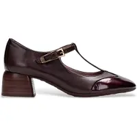 Hispanitas para mulher. BHI265094 Sapatos de Pele Varsóvia bordô (39), Couro, 1 a 3cm, Fivela, Casual, Grená