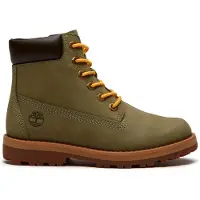 Timberland unisex para criança. TB0A6BKTEP01 Botas de pele Courma Kid verdes (26), Plano, Nubuck, Zíper, Ao ar livre, moda infantil