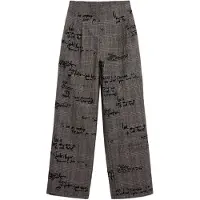 Desigual Calças com pregas castanho / preto