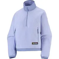 Salomon - Polares mulher - Chroma Fleece Crop HZ W Brunnera Blue para Mulher - Tamanho M - Violeta