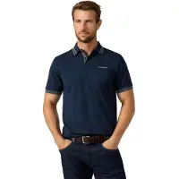 Hackett London para homem. HM5600231 Polo Micro Tip marinho (XXL), Casual, Algodão, Manga curta