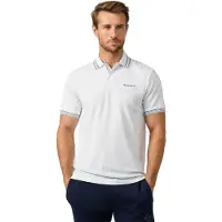 Hackett London para homem. HM5600231 Polo Micro Tip branco (XL), Casual, Algodão, Manga curta