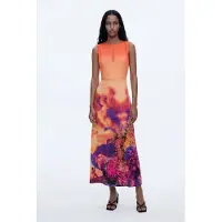 Desigual , Vestido desenhado por Mr. Christian Lacroix, Viscose, Vermelho, XS