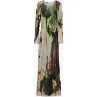 Desigual , Vestido longo de tule, PoliÉSter, Verde, XS