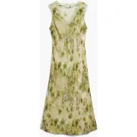 Desigual , Vestido de flores acetinado Collina Strada, Verde, L