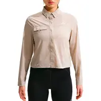 Nike - Vestuário caminhada mulher - W Aireez Btn LS Cream II Summit White para Mulher - Tamanho S