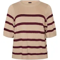 Zizzi Pullover 'Mcarrie' bege / ameixa