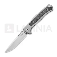 Lionsteel Navalha Emmet - MagnaCut - Solid Ti + CF, cinza