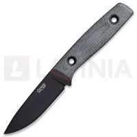 Trc knives Faca Classic Freedom M390 DLC, black canvas micarta with red liner