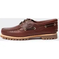 Timberland para mulher. TB0A19VAD571 Náuticos de couro Authentic castanho (38.5 W), Marrom, Plano, Cordão, Casual, Clássico