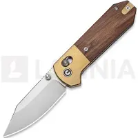 CIVIVI Yonder Clip Point, Guibourtia & Stonewash Brass, Satin