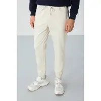 Tommy Life Calças de desporto 'Jogginghose' creme