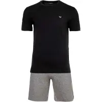 Emporio Armani Pijama curto acinzentado / preto