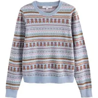 Next Pullover azul claro / castanho / rosa escurecido / branco