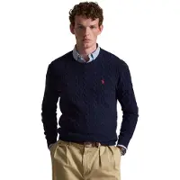 Ralph Lauren para homem. 710876762002 Camisola de lã e caxemira azul-marinho (M), Casual, Clássico