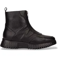 Wonders para mulher. A-4425 Botins de Couro Wild preto (37), Plano, Zíper, Casual