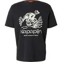 Napapijri Camisa 'S-CABIN' preto / branco natural