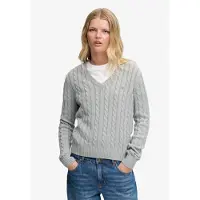Superdry Suéter Com Decote Em V Washed Cable Jumper