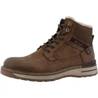 Mustang Botas com atacadores castanho / castanho escuro
