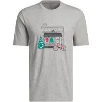 Adidas Camisa 'Holiday Shop' cinzento / verde / vermelho
