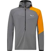 Salewa - Vestuário caminhada - Nxt Hyb 1/2 Zip Tee M Quiet Shade para Homem - Tamanho XL - Cinzento