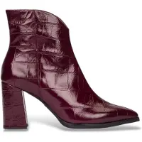 Wonders para mulher. M-5444 Botas de Couro Velvet grená (37), 3 a 5cm, Zíper, Casual, Charão