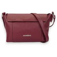 Wonders para mulher. WB-56007 Bolsa Combi grená (OSFA), Casual, Pele