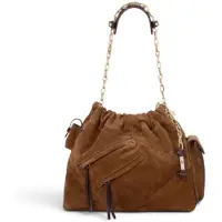 Ba&sh para mulher. 2H26CFMP Bolsa tote de camurça June marrom (OSFA), Casual, Pele