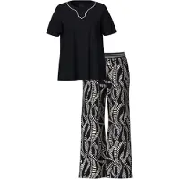 Ulla Popken Pijama preto / branco