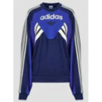 Adidas Sweat-shirt GARMENT WASHED GRAPHIC CREW Sweatshirt mulheres - Azul - EU S