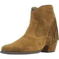 Wonders para mulher. D-2005 Botins de Couro Minimal castanho (38), Marrom, Plano, Camurça, Nenhum, Casual