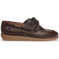 Sebago para homem. 72125BW Mocassins em pele castanha Gary Jobson (43), Couro, Marrom, Plano, 1 a 3cm, Cordão, Casual, Clássico