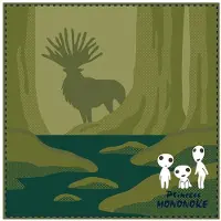 Marushin Toalha Pequena Studio Ghibli Princess Mononoke Shadow Of The Deer God 25x25 Cm