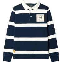 Hackett London para menino. HK5700008 Polo rugby marinho (5Años= 109cm), Casual, Algodão, Manga comprida, moda infantil