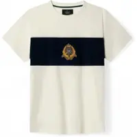 Hackett London para menino. HK5000068 T-shirt Crest Panel branco sujo (2Años= 92cm), Casual, Algodão, Manga curta, moda infantil