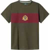 Hackett London para menino. HK5000068 Camisola Crest Panel verde (3Años= 97cm), Casual, Algodão, Manga curta, moda infantil