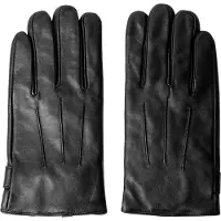 Hackett London para homem. HM0400132 Luvas de pele Commuter Touch pretas (L), Preto, Casual, Clássico