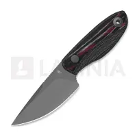 Kizer Cutlery Faca Finch AEB-L, Black Micarta & Multicolor Reconstituted Wood, Stonewash PVD
