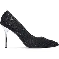 Karl Lagerfeld Sapatos de salto ' Sarabande Mesh-Pumps mit Edelsteinen ' preto