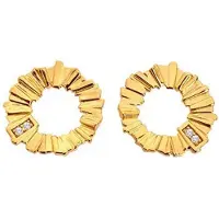 Hot Diamonds Orecchini Placcati Oro Diamanti Topazi Golden Edit Hope De837 — Orecchini